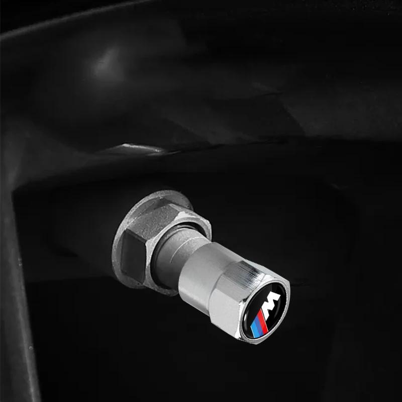 4PCS Car Wheel Stem Valve Caps Alloy Tire Air Covers Car Goods For BMW E60 E46 E39 E38 E90 E36 F30 E30 E31 E34 E70 X1 X5 X3 X6