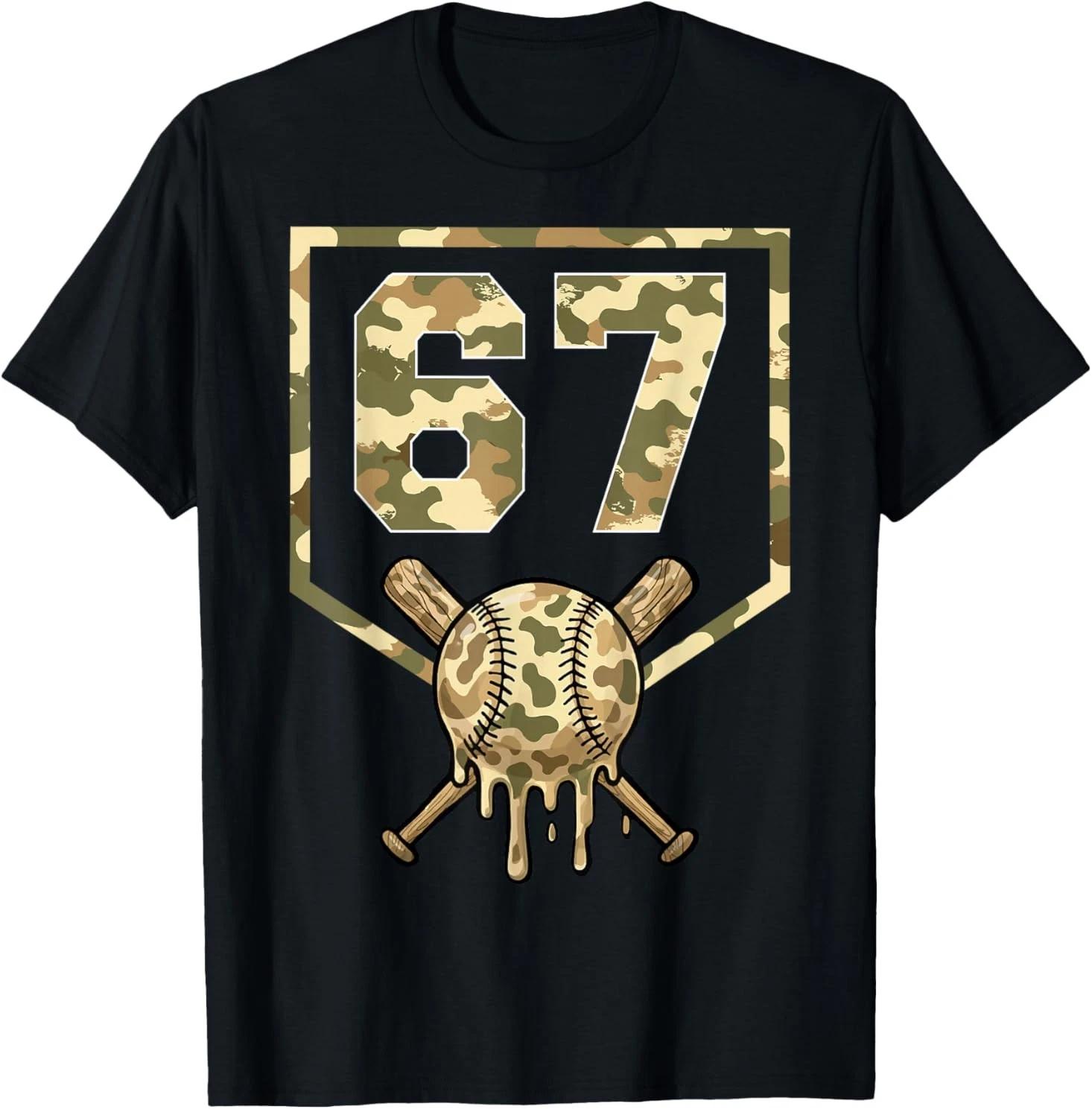 Baseball 67 Drip Boys Ice Cream Dripping Six Seven Camo T shirt 3XL