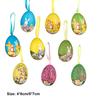 30/12PCS Rabbit Painting Easter Eggs Pendant Colorful Funny Painted Paper Eggs Foam Educational Hanging Ornaments