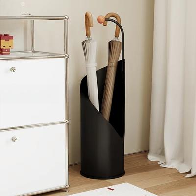 Large Capacity Cream Style Umbrella Rack Water-Draining Entryway Organizer Minimalist Home Decor Umbrella Storage Bin