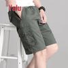 Yalu Men's Summer Thin Straight Multi-Pocket Cargo Pants