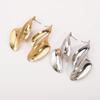 Light Luxury Twisted Leaf Earrings Leaves Vintage Dangle Earrings Big Stud Earrings  Party