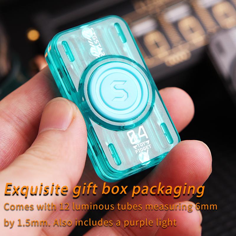 Edc Fidget Magnetic Slider And Fidegt Spinner Stress-Relieving Toy Luminous Anxiety Adult Translucent Toys Kids Gift
