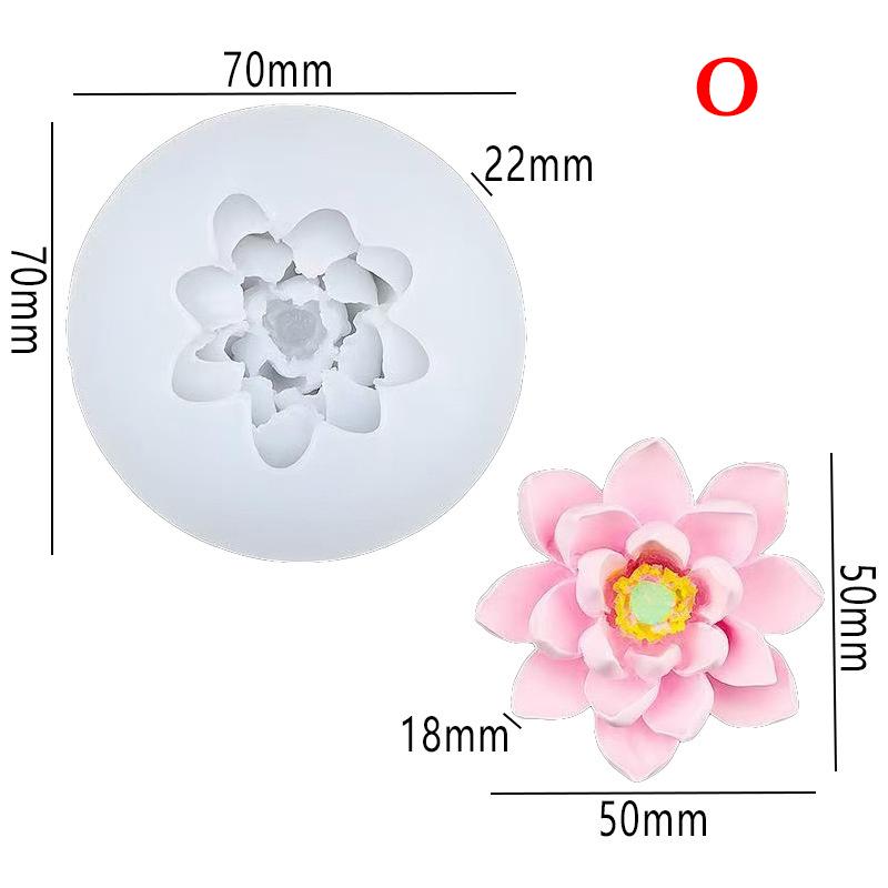 3D Jasmine Rose Flower Silicone Mold for DIY Chocolate Cake Decor Pudding Desserts Pastry Fondant Baking Tool Soap Making