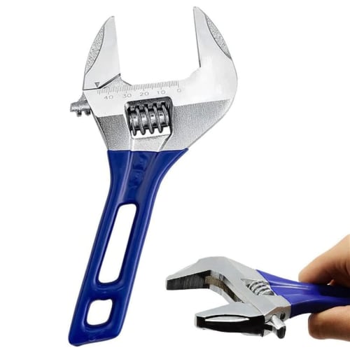 YWHWLX Adjustable Wide Adjustable Wrench, Vertical Type, for Pipes, Plumbing, and Faucet Work, 44mm Opening, Lightweight, and Multi-Function, for Repa