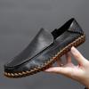 Autumn new breathable casual beef tendon sole driving one pedal Doudou shoes soft sole leather handmade men's shoes