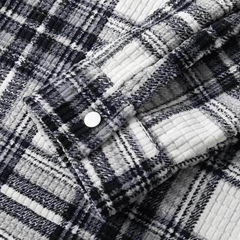 NASA MARVEL Men's Plaid Long Sleeve Shirt