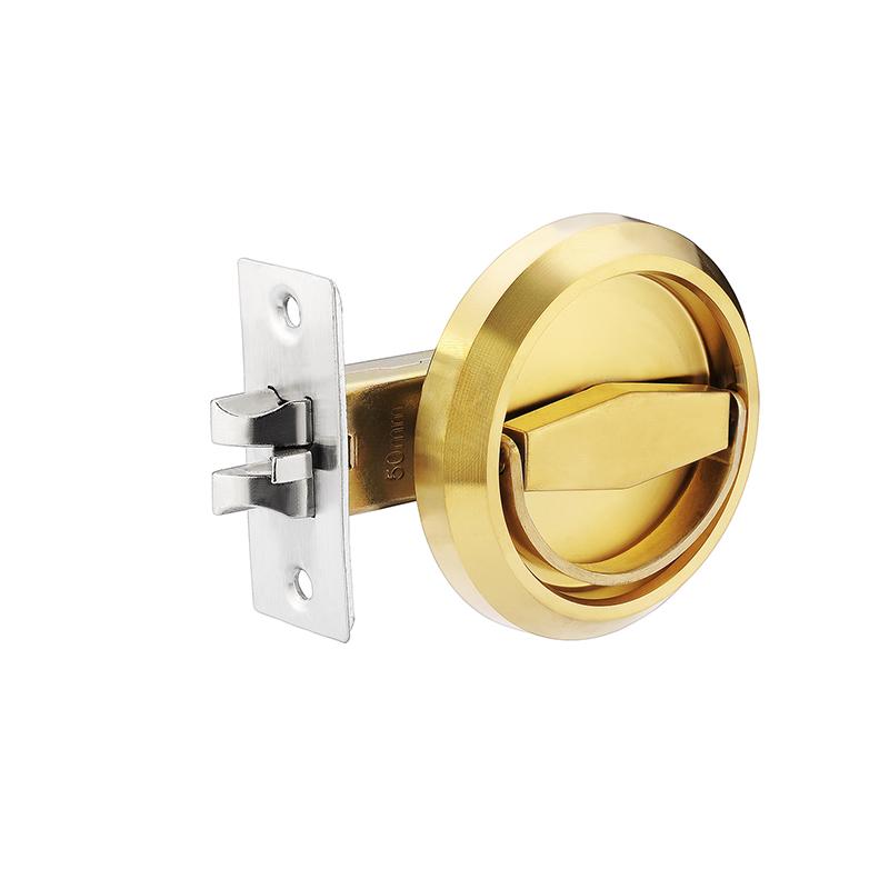 Скрытая дверная ручка-замок Невидимая утопленная Односторонняя ручка-кольцо Замок из нержавеющей стали