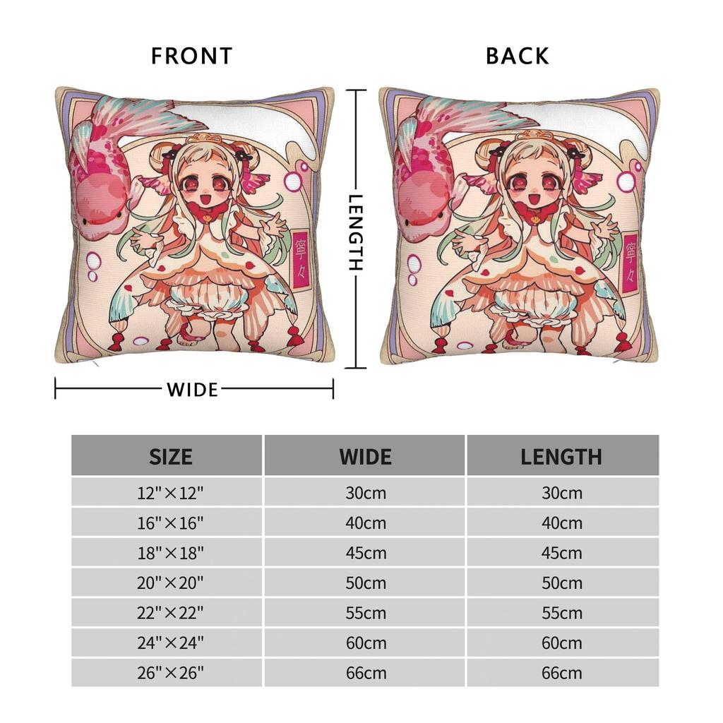 TBHK Manga Square Pillow Covers Polyester Home Hanakoo Nene Yashiro Cushion Cover Cool Home Decoration Throw Pillow Case 40*40