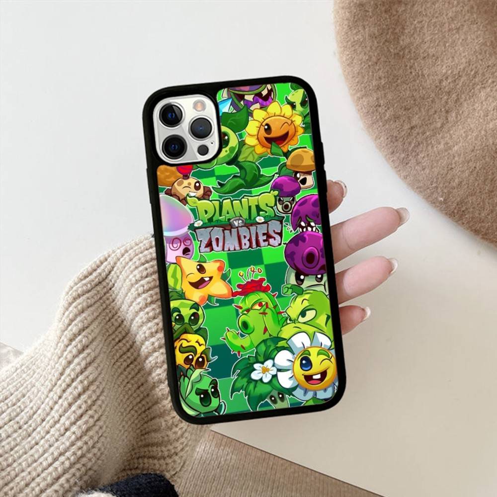 Game P-Plants Z-Zombies For Iphone 17 Air 16 15 14 13 12 11 Pro Max TPU+PC Plus Shockproof Back Phone Cover