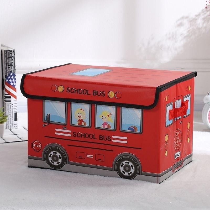 Fabric Storage Bin With Foldable Cover For Car Organizing And Home Use