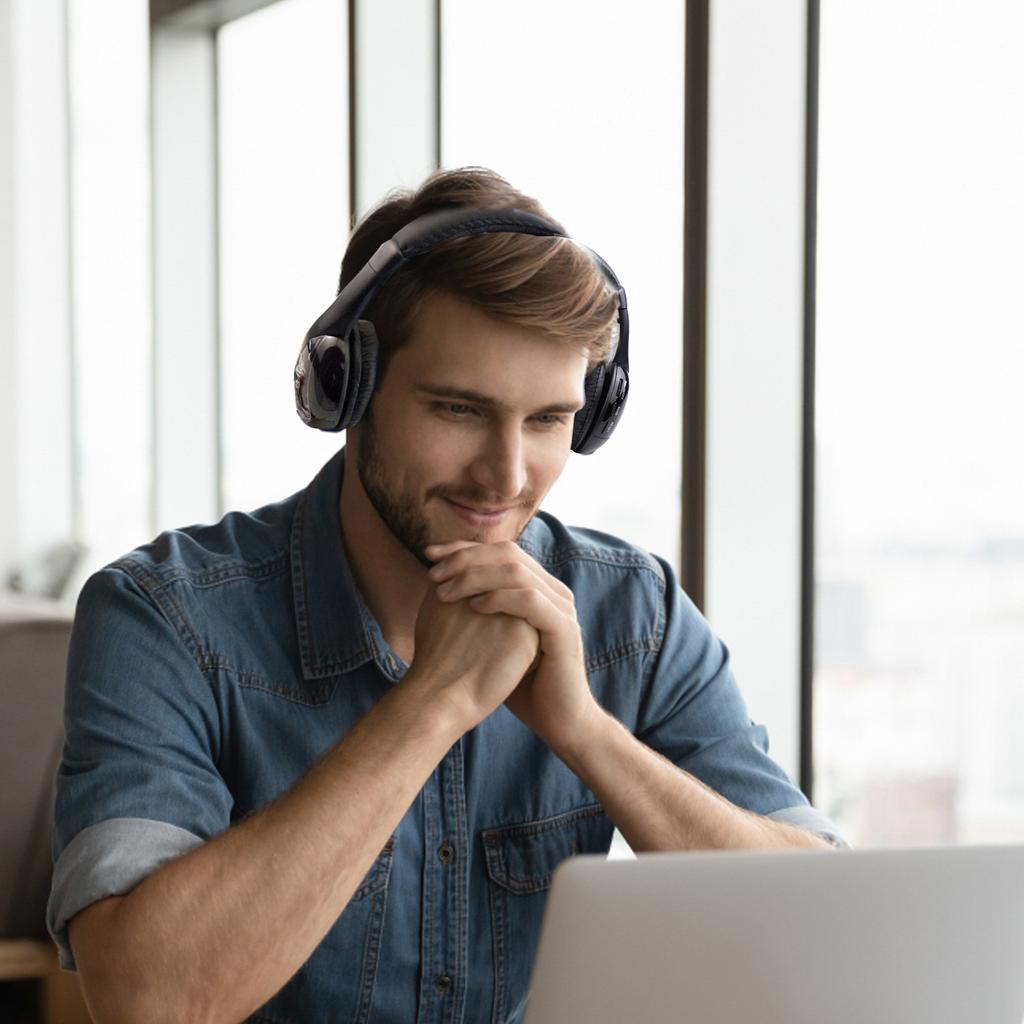 Wireless TV Headphones For TV Watching With Transmitter, Over-Ear Cordless Headset With FM Radio/ 3.5MM For TV Watching Game Computer, Plug And Play