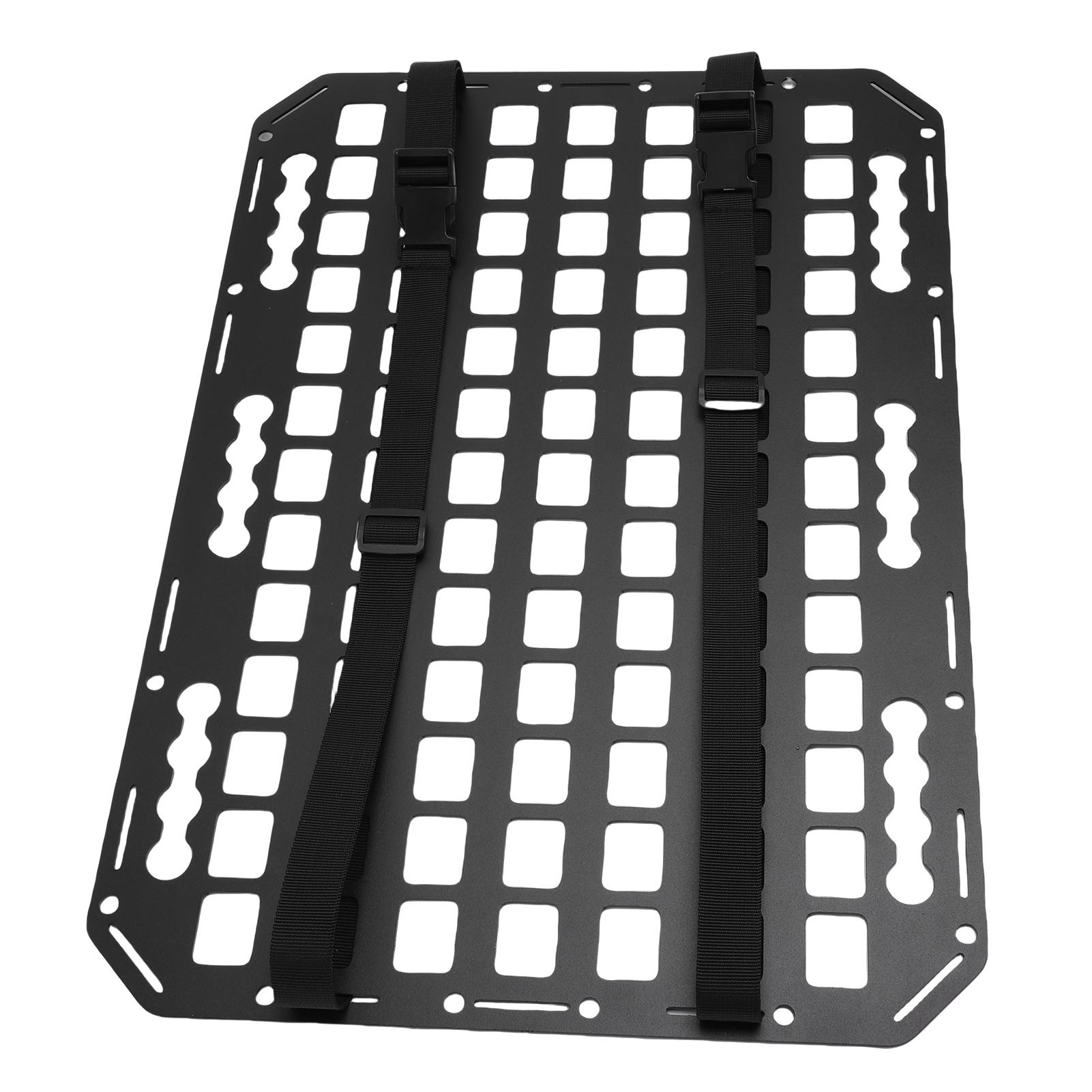 

Truck Bed Molle Panel Aluminum Heavy Duty Lightweight Modular Storage Rack for Sedans SUVs Pickups Trucks RVs 21.26 X 15 X 0.08 Inch