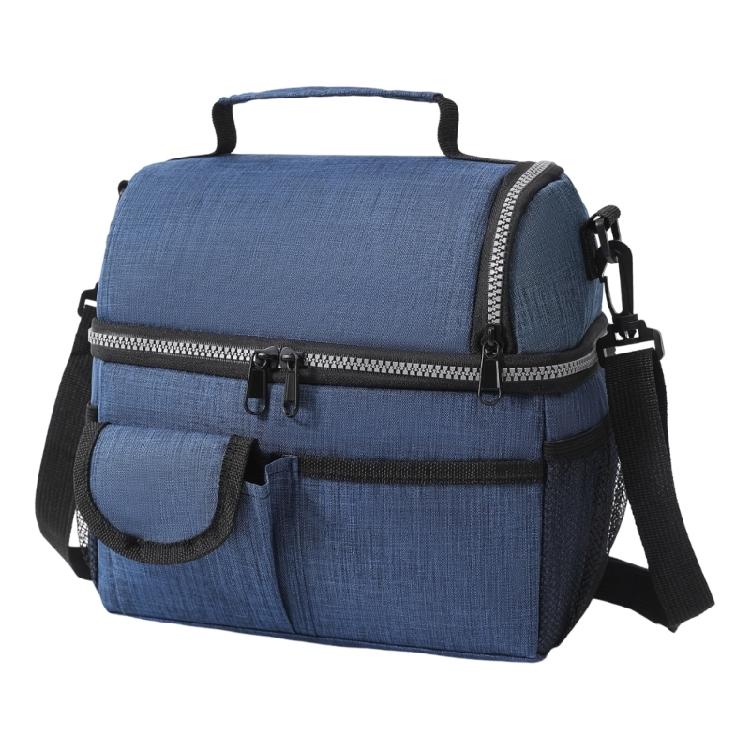 Office and Outdoor Insulated Lunch Holder Thermal Cool Bag Waterproof Oxford Fabric with Separate Food Storage