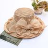 Temperament Foldable Millinery Soft Lace Bow Sun Hat Summer Outdoor Sun Hat
