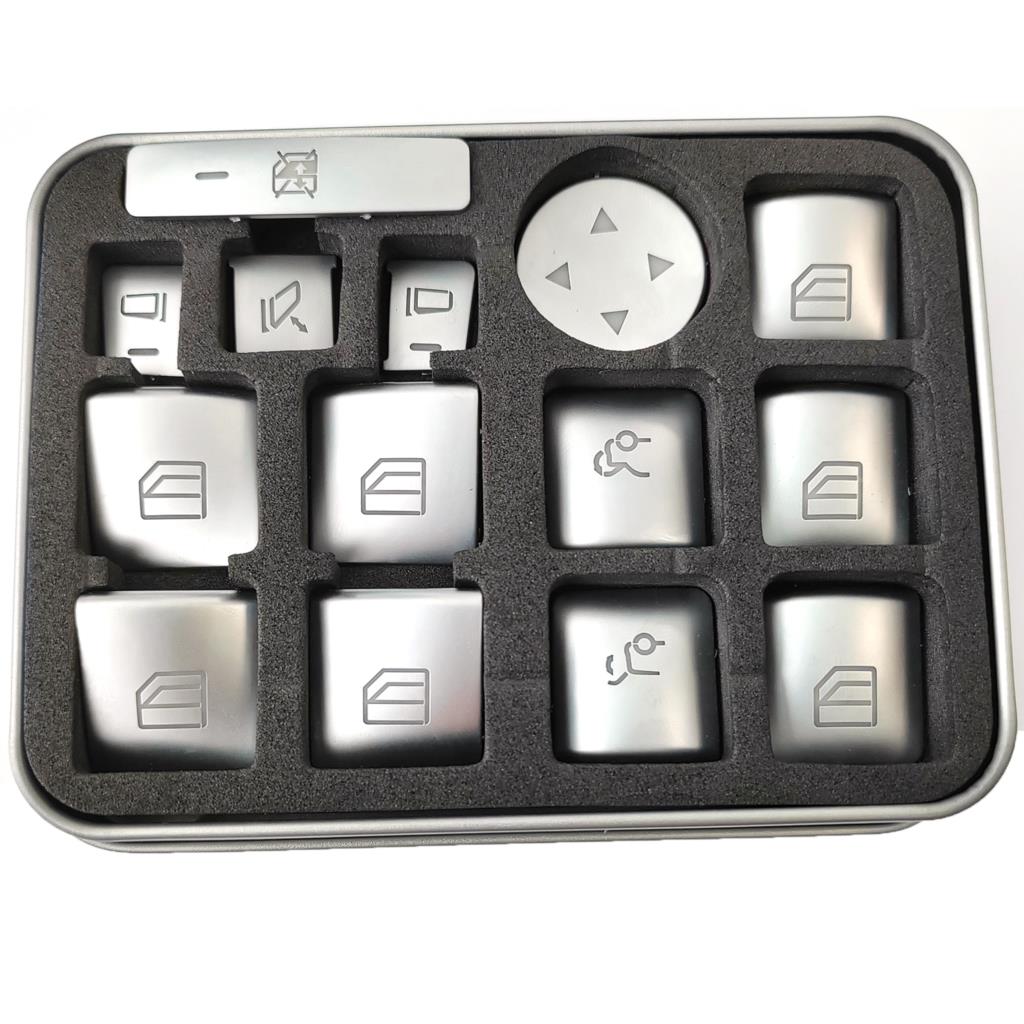 14X Car Accessories Window Switch Button Stickers For Mercedes Benz C180 C200 C230 C250 2008 2009 2010 2011 2012 2013 2014 2015