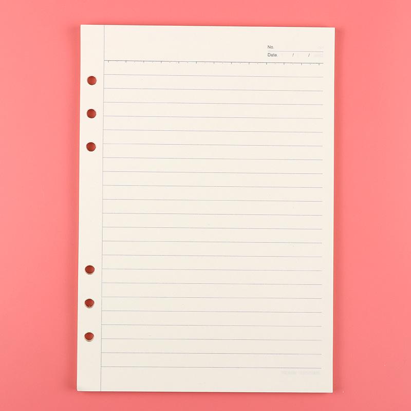 A5/B5 Loose-Leaf Refills: Detachable 6/9-Hole Notebook Pages, Replaceable Binder Core.
