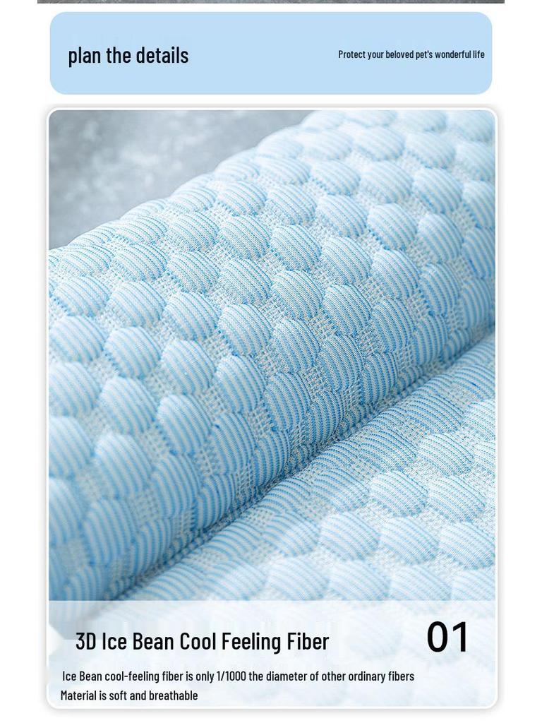 Pet Cooling Mat for Small Dogs & Cats – Breathable Summer Bed & Nest