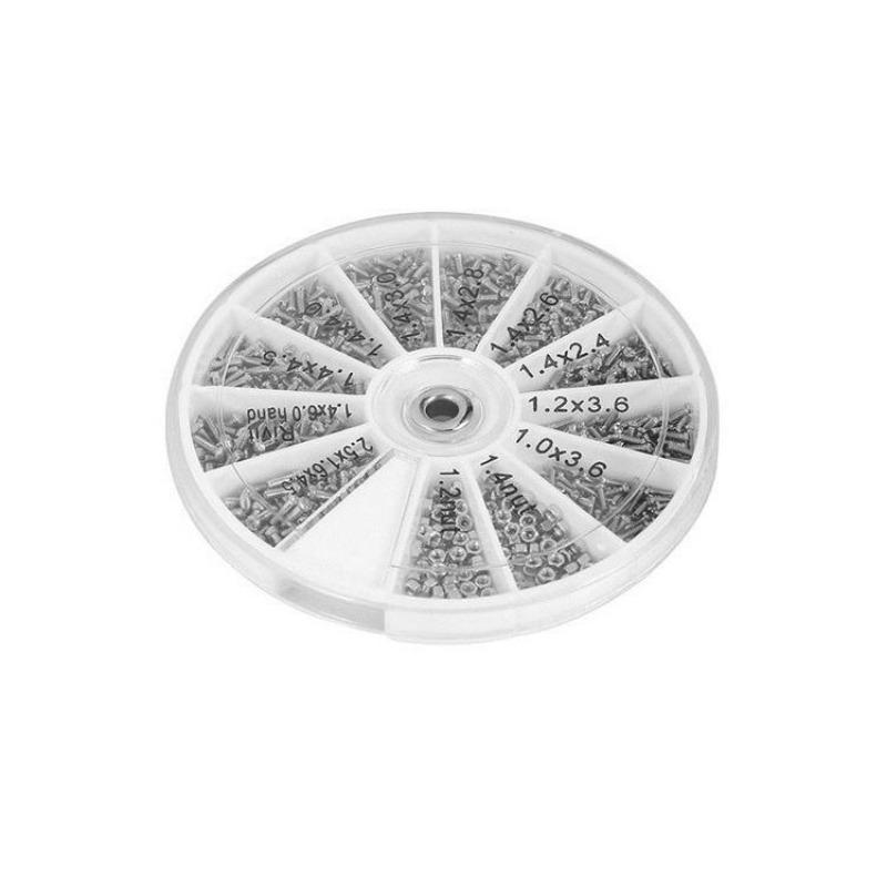 600pcs 12 Kind of Small Screws Nuts Electronics Assortment Kit M1 M1.2 M1.4 M1.6