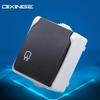 Waterproof IP44 Surface-Mounted French Bathroom Power Socket with Lid