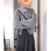 Women's Petite Gray Wool Coat - Hepburn Style for 2025 Autumn/Winter