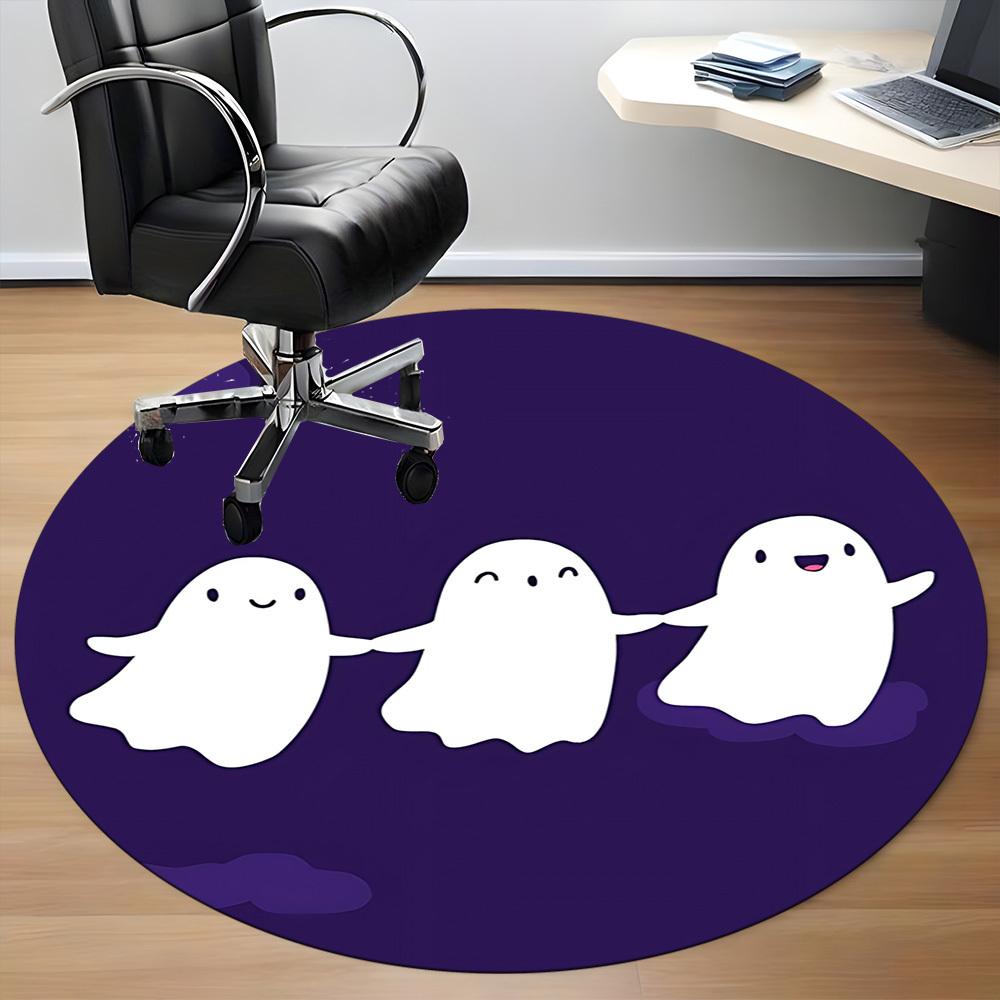 1pc Ghost Party Office Round Area Rug, Under Office Chairs Bedroom Living Room Home Decor, Room Deco