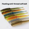 10Pcs Soft Baits Bright Color Flexible Strong Buoyancy Bite Resistant Floating Water Simulation Worm Lures Fishing Accessories