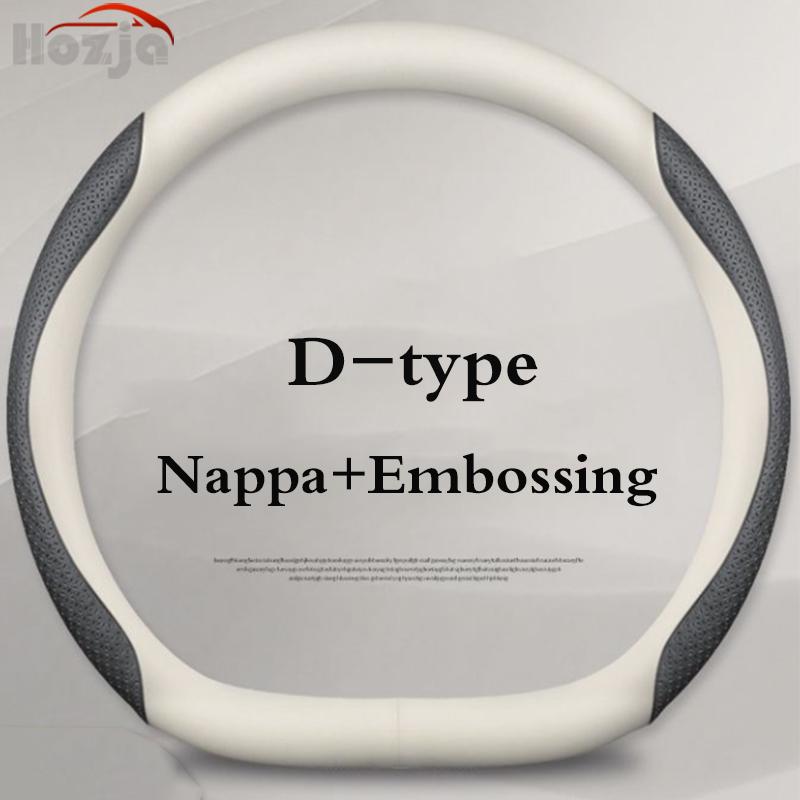 Leather Car Steering Wheel Cover for Jeep Grand Cherokee Wrangler Compass Avenger Renegade 2012 - 2023 2024 2025 Accessories