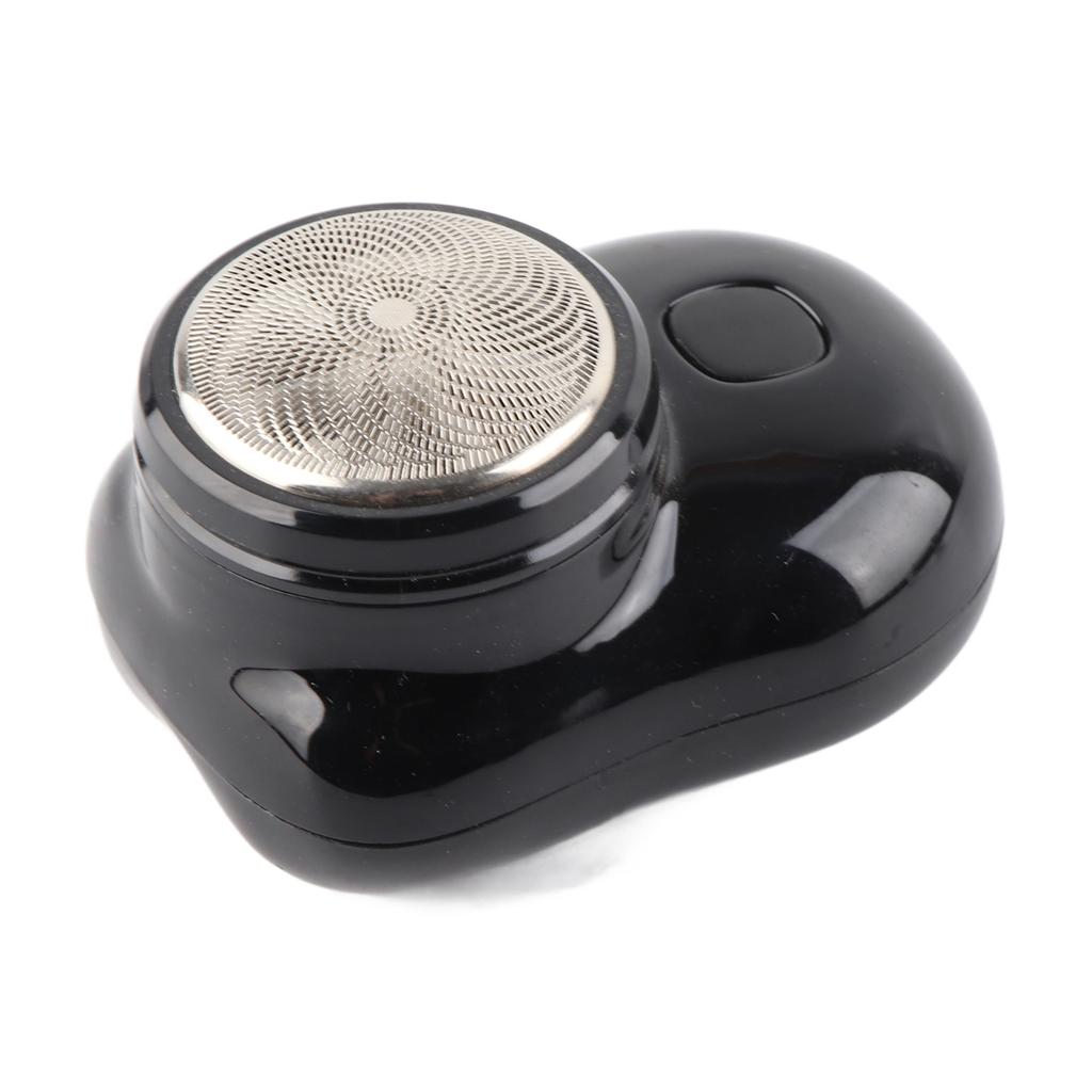 Elektrischer Bartschneider Mini Tragbar Automatischer Elektrischer Bartschneider Clipper für Reisen Schwarz