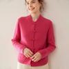 Early Autumn Women's Cashmere Knit Cardigan - Long Sleeve, Loose-Fit, Frog Button, New Chinese Style Sweater.
