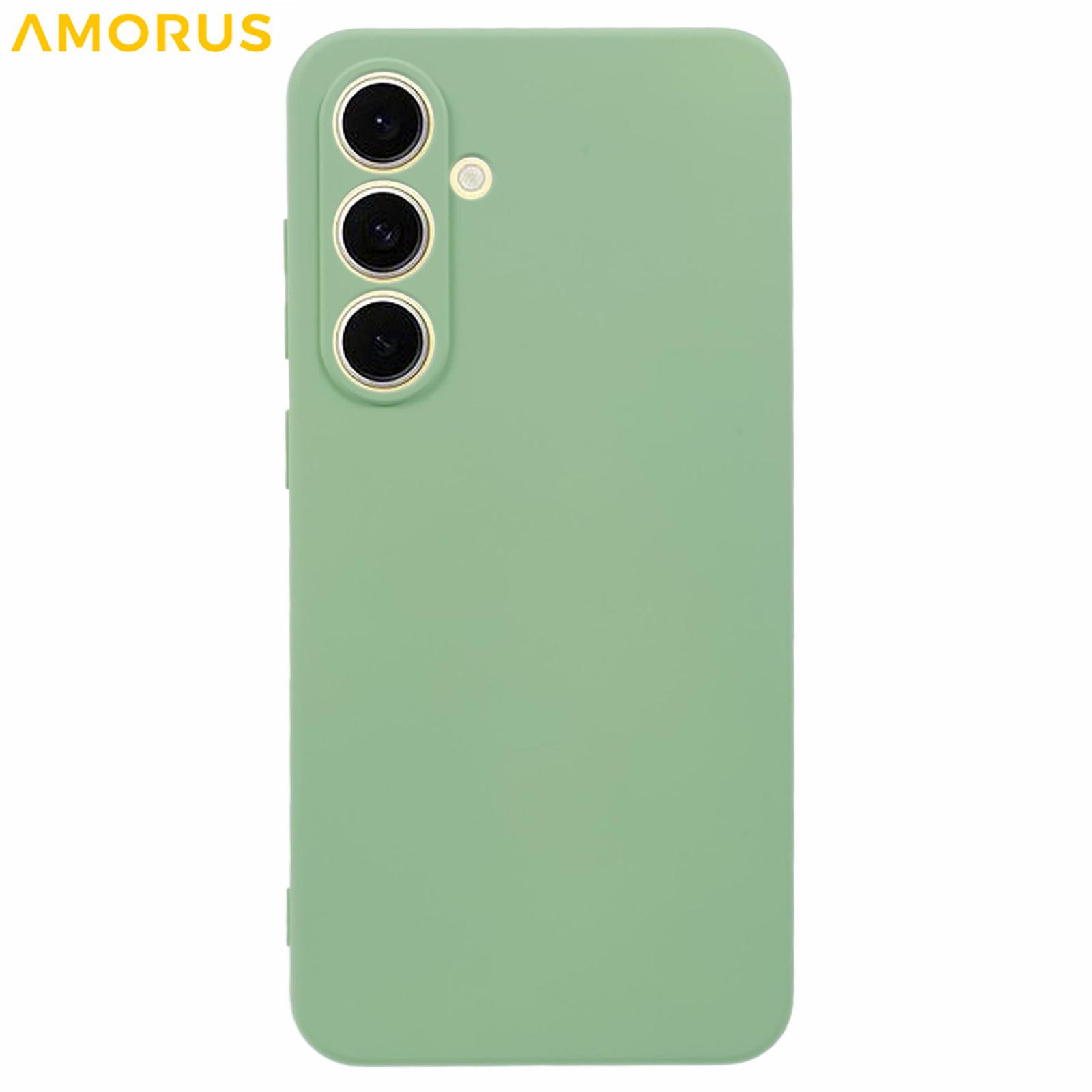 

AMORUS For Samsung Galaxy S24 FE Case Precise Cutouts TPU Fiber Lining Shockproof Phone Cover