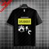 Rock Music Skeleton Drummer  Rock on Drum Kit Graphic Tshirt 100Cotton Short Sleeve Round Neck Humor Style Casual Tshirt