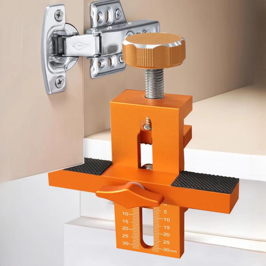 Cabinet Door Installation Jig, Cabinet Closet Door Quick Positioning Aid Tool for Woodworking, Wardrobe Door Artifact, Aluminum