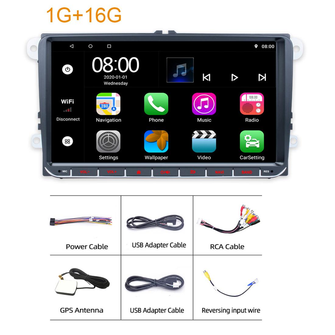 

RH-753A For Golf MK5/Polo/Passat/Jetta 1G+16G Car Multimedia Player 9-inch Android 13 FM Radio Video Player Type A