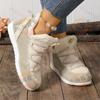 Women's Vintage Thicken Warm Low Top Snow Boots  Winter  Fashion Versatile Plush Fluffy Comfortable Non Slip Cotton Boots
