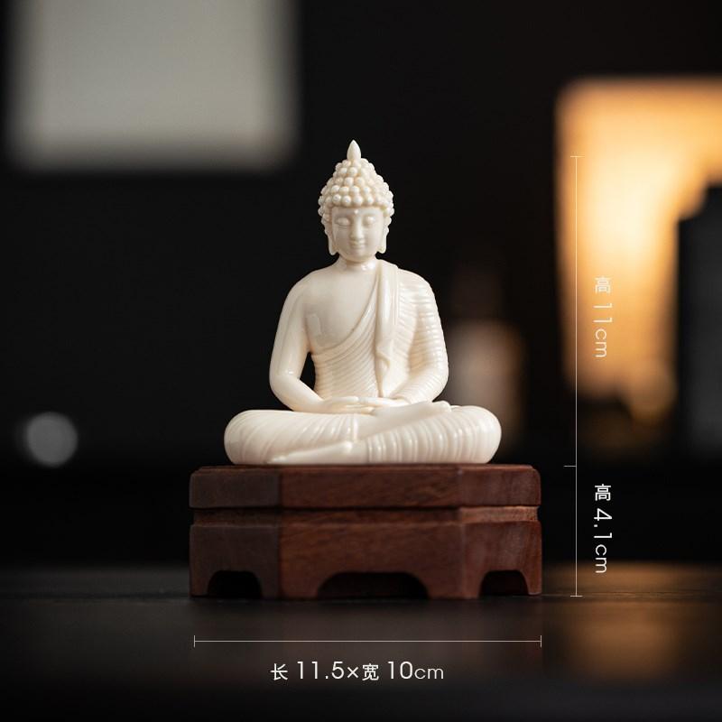 Figură statuie Buddha Sakyamuni, figură Buddha Tathagata, lampă ceramică, cerc pentru sufragerie, verandă cu tămâie, decor pentru casă