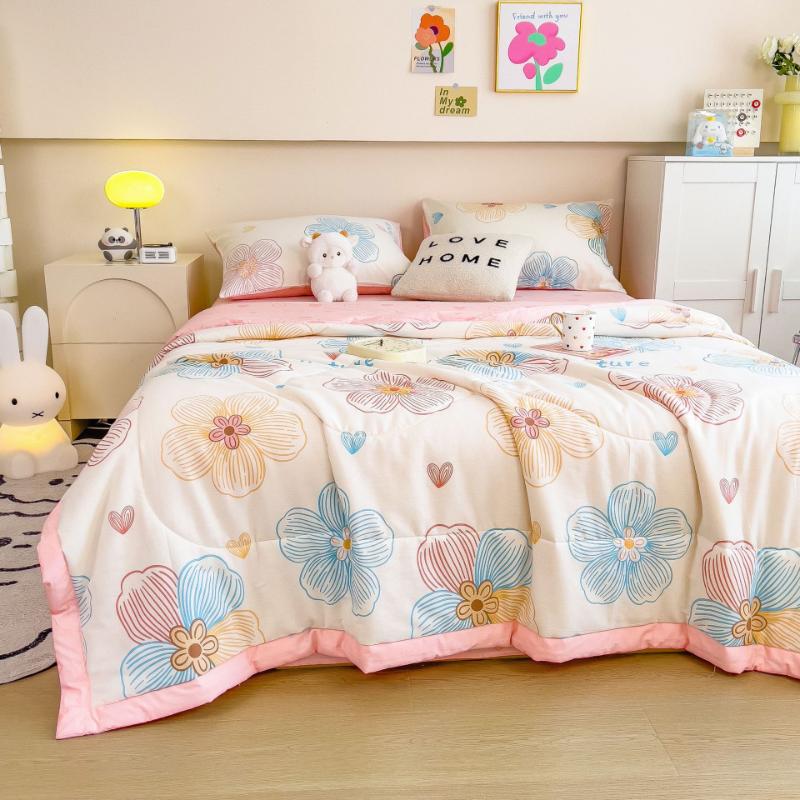 Summer Cool Quilt Machine Washable Summer Air-Conditioned Quilt Children'S Thin Quilt Single Student Dormitory Cool Cover