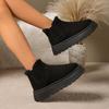 Fashion Winter Women Short Plush Warm Snow Boots Casual Shoes New Suede Fur Chelsea Ankle Boots Flats Platform Ladies Shoes