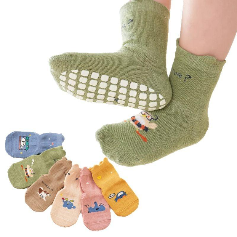 Baby Cartoon Floor Socks Baby Toddler Socks Spring and Summer Pure Cotton Breathable Non-slip Bottom Children's Socks Trampoline Socks