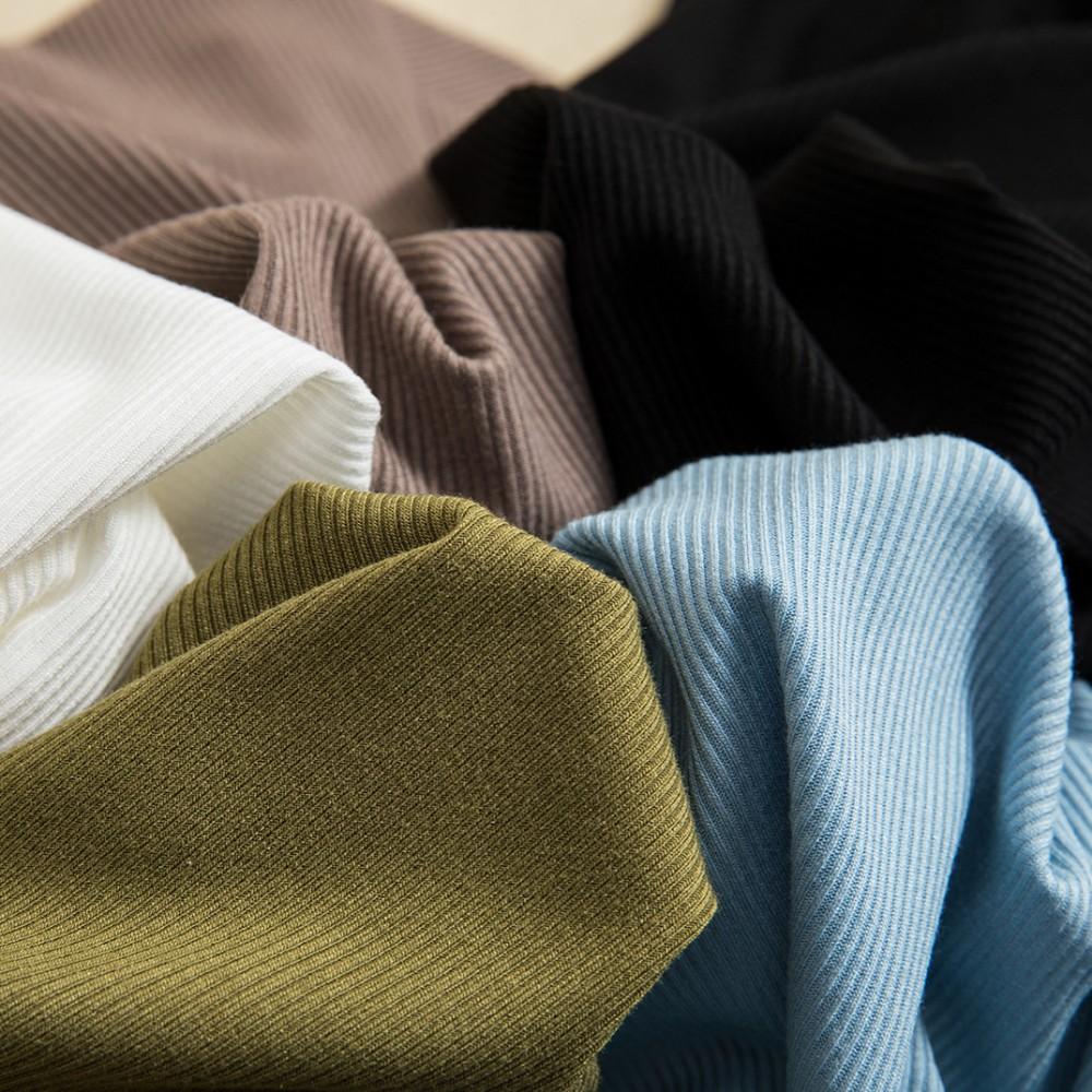 Rib Cotton V Neck T-shirt Short Sleeves Summer Women's Casual T-shirts Loose Tee Tops Solid Color Basic TShirt Tees