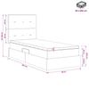 Storage Bed with Mattress Light Grey 90 X 200 Cm Fabric