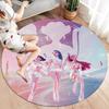 Kpopdemonhunters Runder Teppich, Teppich für Wohnzimmer, Schlafzimmer, Sofa, Spielzimmer Dekor, Rutschfeste Fußmatte