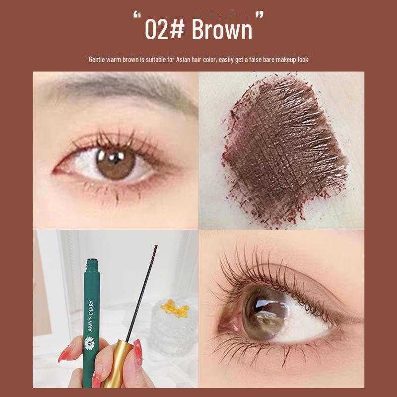 Amy's Diary Curling Mascara: Langanhaltend, wischfest, wasserfest, schweißfest, mit dünnem Wimpernprimer-Pinsel.