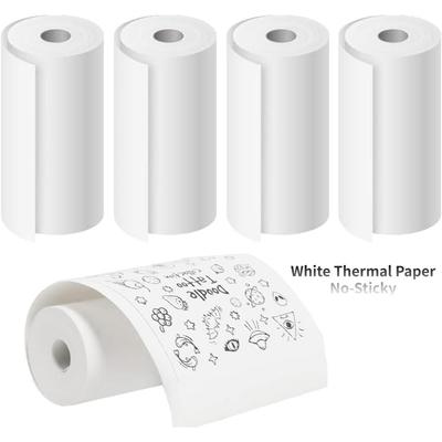 Bílý nelepivý termopapír pro mini kapesní tiskárnu, 57 mm x 5,5 m, průměr 25 mm, filmový papír pro fototiskárnu