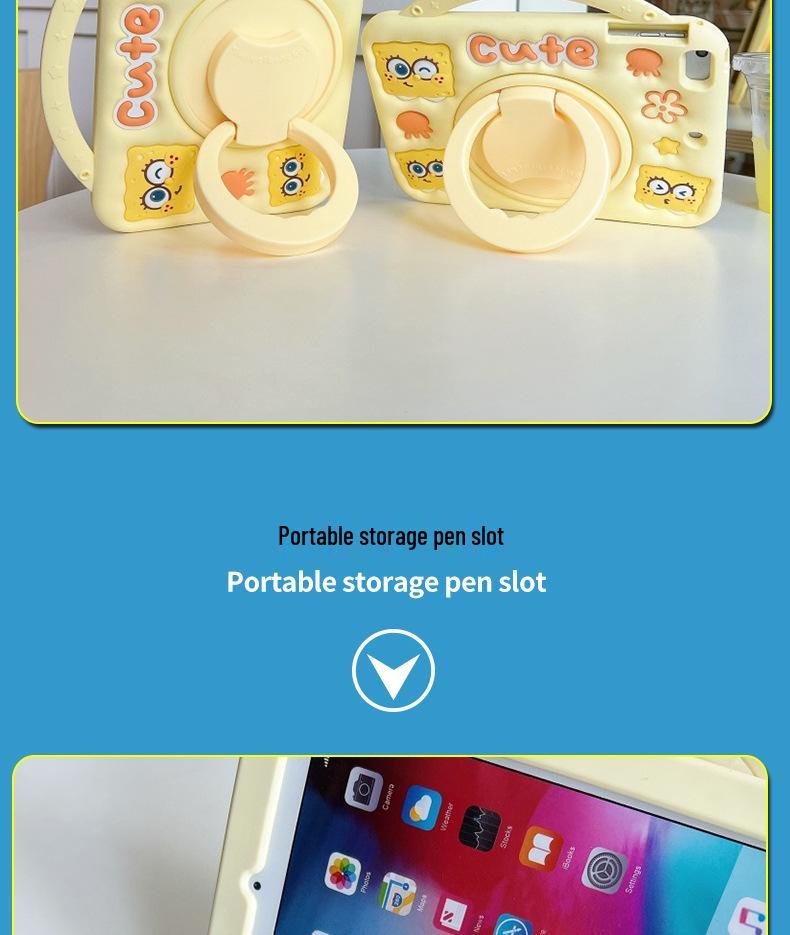 SpongeBob Silicone Protective Case for Xiaomi 5/6/7 Pro & Redmi Pad SE