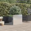 VidaXL Jardinière, Lit Surélevé, Bac à Fleurs, Pot de Plantes, Boîte à Fleurs Jardin Patio Terrasse, Argenté 49x47x46 cm 841567