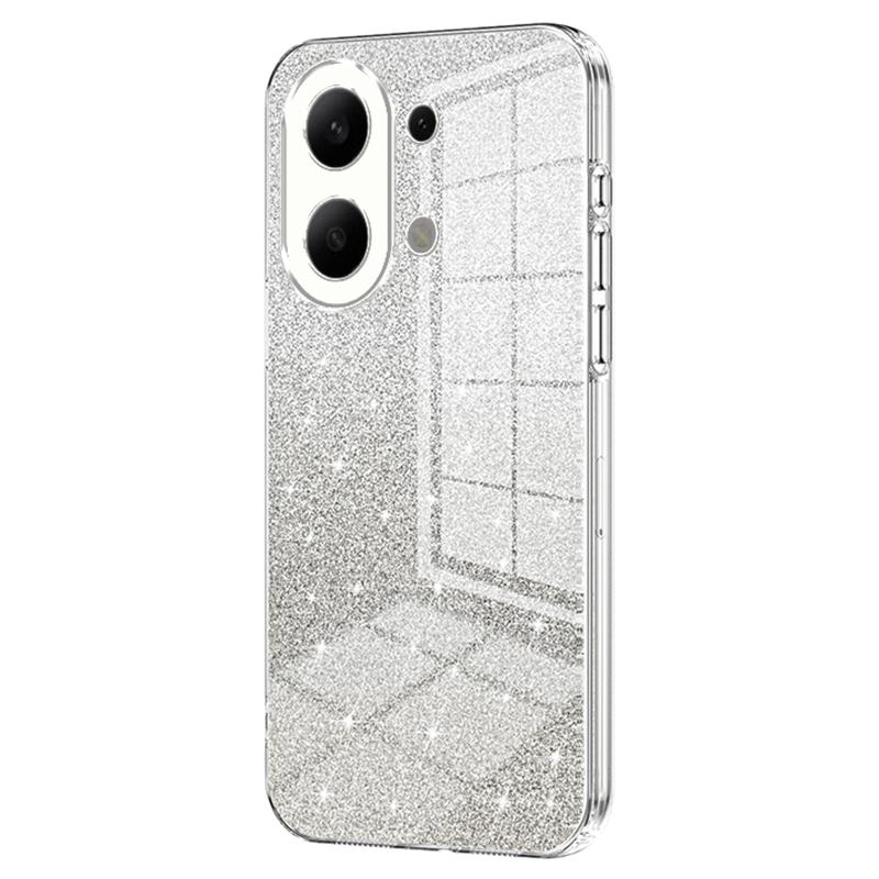 For Xiaomi Redmi Note 13 4G Cell Phone Cases Electroplated Drop Resistant Gradient Glitter TPU Shell