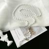 Elegant Adjustable Pearl Necklace - Versatile Light Luxury Jewelry for Women, Perfect for Autumn and Winter Sweaters.