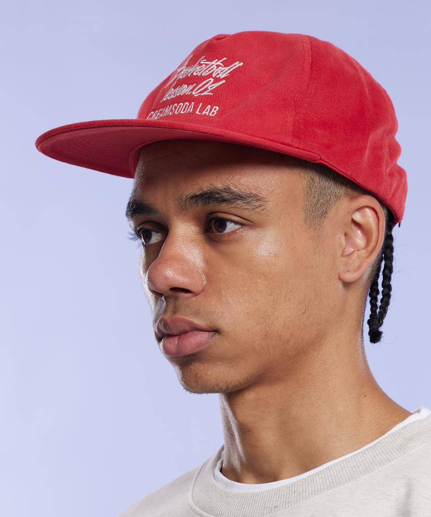 CREAM SODA LAB Quarter Ball Cap Red White