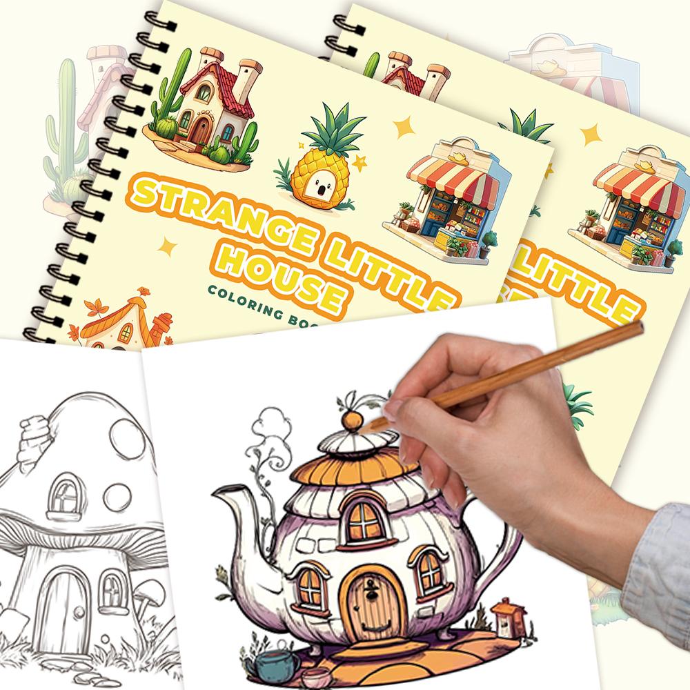 Fun house coloring book, teenagers, various patterns, 100g heavy paper, stress relief, birthday gift